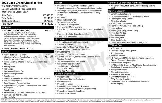jeep grand cherokee 2023 1C4RJYB68PC649915 image jeep grand cherokee 2023 1C4RJYB68PC649915 image